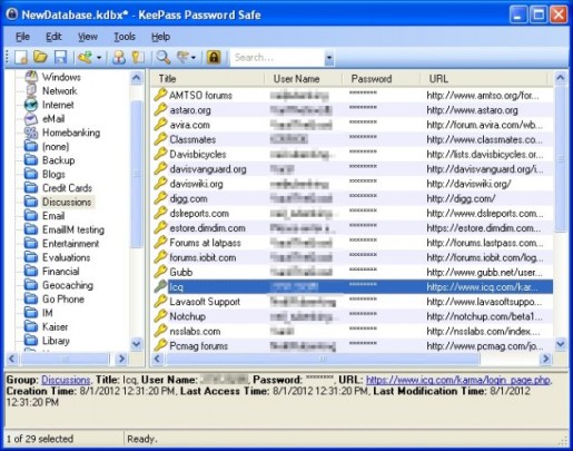 Keepass is simple software to manage your passwords.