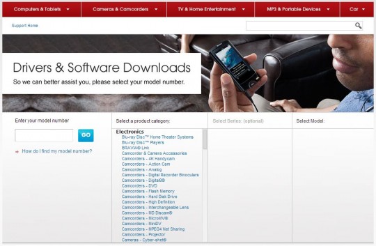 sony-driver-page
