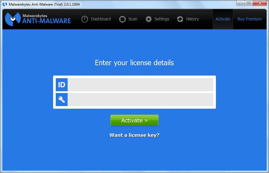 malwarebytes license key transfer to new computer